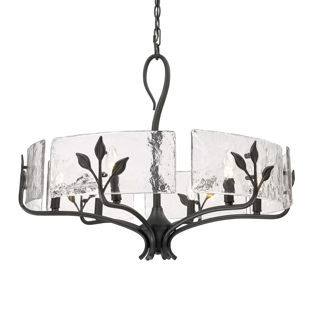 Golden Lighting Calla 6-light Chandelier in Natural Black